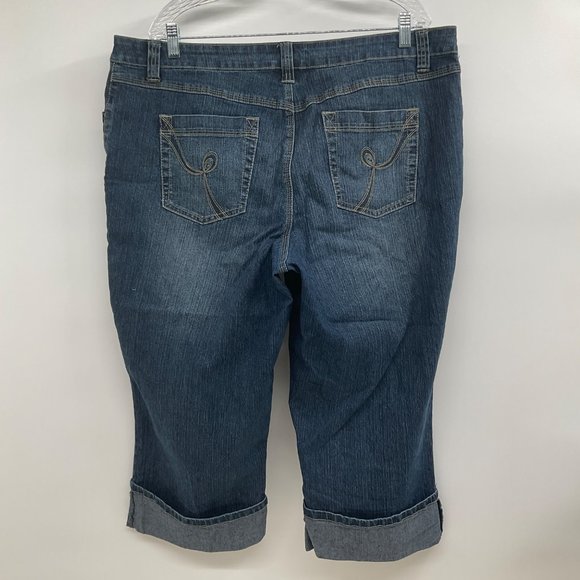 LA BLUES WOMENS JEANS CAPRIS PANTS SIZE 20W STRETCH - Picture 2 of 8